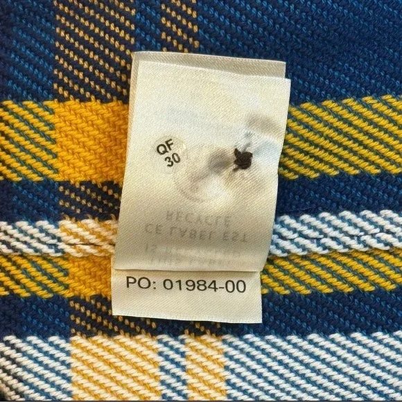 OUTERKNOWN Blue Plaid Outdoor Button Up Blanket Flannel Shirt Shacket Men's 2XL - Picture 6 of 9